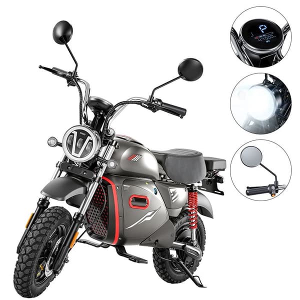 Elcykel Scooter Y18 – Terräng 15", Batteri 48V 20Ah, NFC, Grå