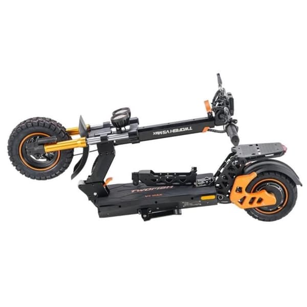 El-scooter TWOFISH V5 MAX, med säte, batteri 48V 18Ah, Svart