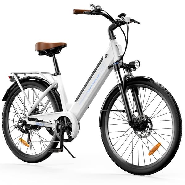 Elcykel iScooter Ucitys, 36V 13Ah, 26” Stad, Appkontroll, Vit