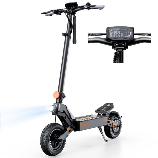 El-scooter iScooter W10 48V 15Ah, 10", Räckvidd 60km, Fällbar med App, Svart