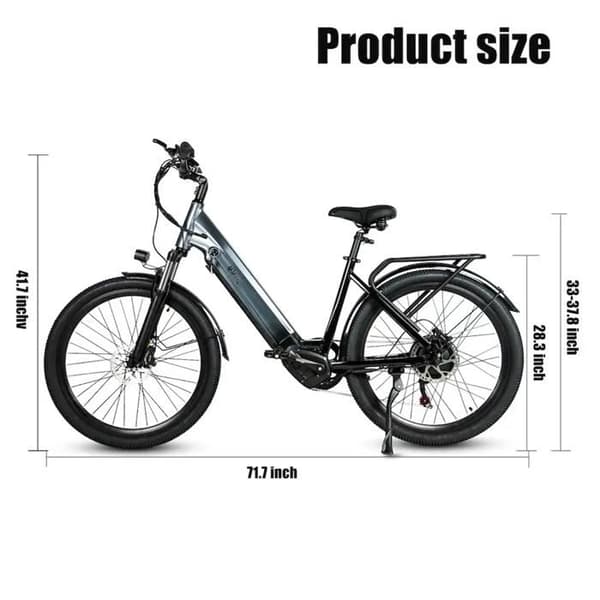 Elcykel CMACEWHEEL L26, 48 V 17 Ah, mörkgrå