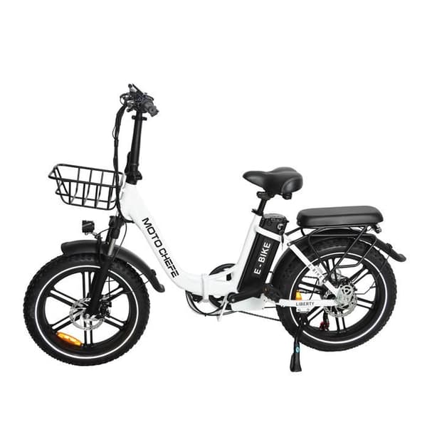 Stads Elcykel MOTO CHEFE DZ2030, Däck 20×4.0, 7 Växlar, Vit