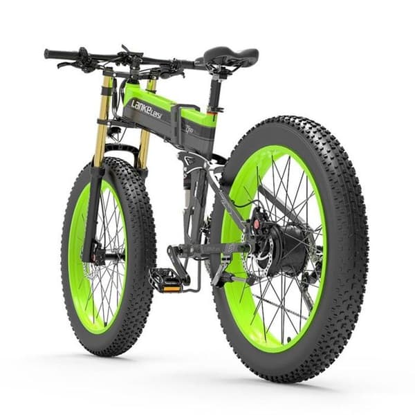 Landsvägs elcykel LANKELEISI XT750 PLUS, Fällbar, Grön