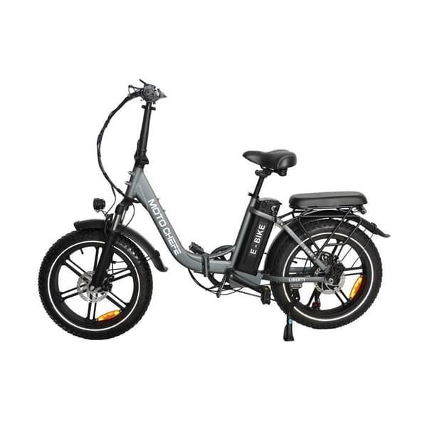 Stads Elcykel MOTO CHEFE DZ2030, Däck 20×4.0, 7 Växlar, Silver