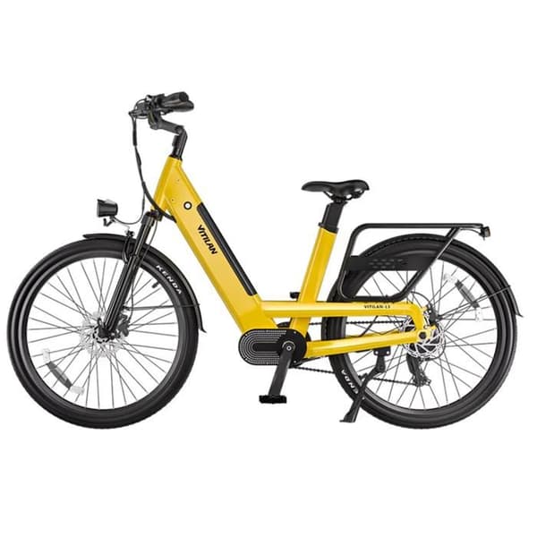 Stads elcykel VITILAN L5 - Moment sensor - Gul