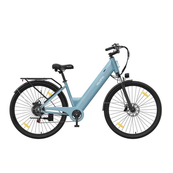 Elcykel Stad Velopro C1, Samsung-batteri & Shimano 7 växlar, Blå