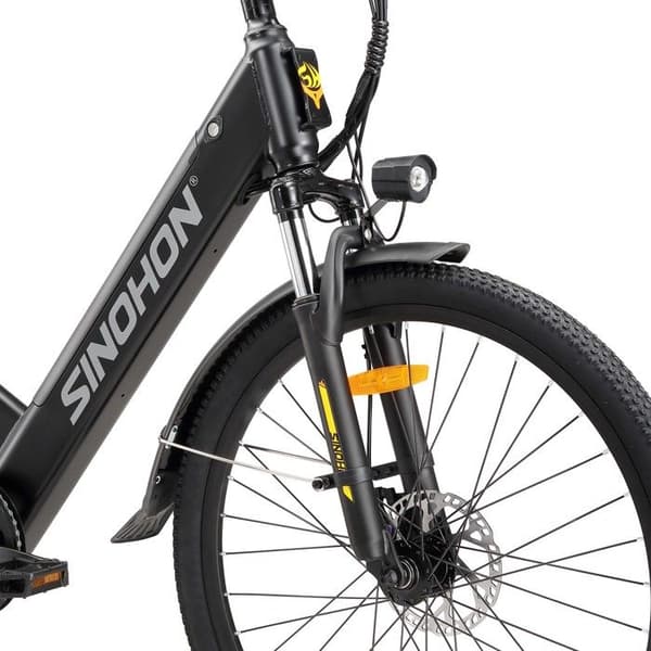 Stads Elcykel SINOHON EM300, 26", 7 Växlar, Brun