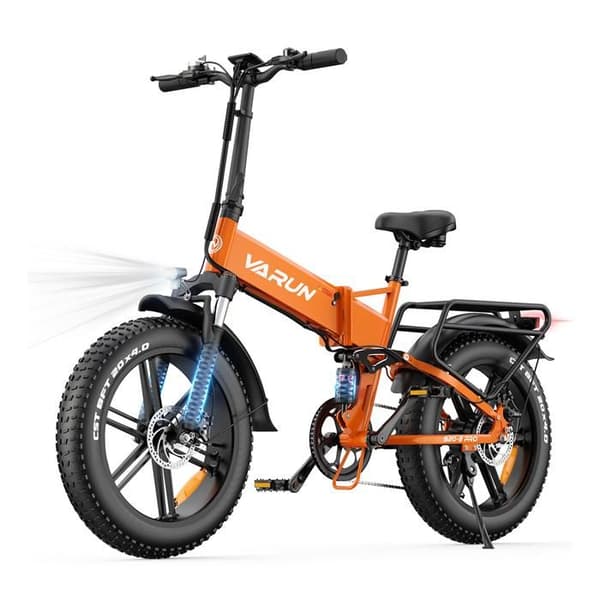 VARUN S20-2 Pro Elcykel Fällbar 20 Tum Batteri 48V 13Ah, Orange