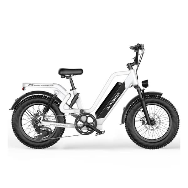 Premium Elcykel G-FORCE RS ST – 48V 25AH Avtagbart Batteri, Terräng, Vit