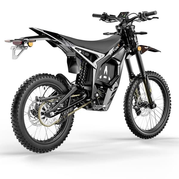 Aptum Elmotorcykel Godkänd EEC L3e-A1, Batteri 72V, Svart
