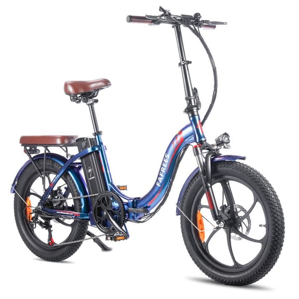 FAFREES F20 Pro elcykel, hopfällbar, avtagbart batteri 36 V 20 Ah, Blå