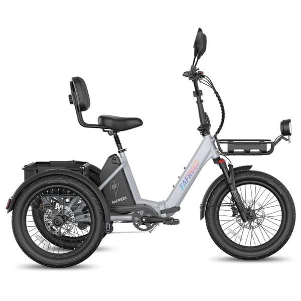 FAFREES F20 Mate II Elektrisk Trehjuling 25Ah, Fällbar, Lång Räckvidd, Grå