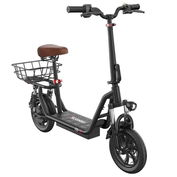 El-scooter - i12, hastighet 25 km/h, Svart