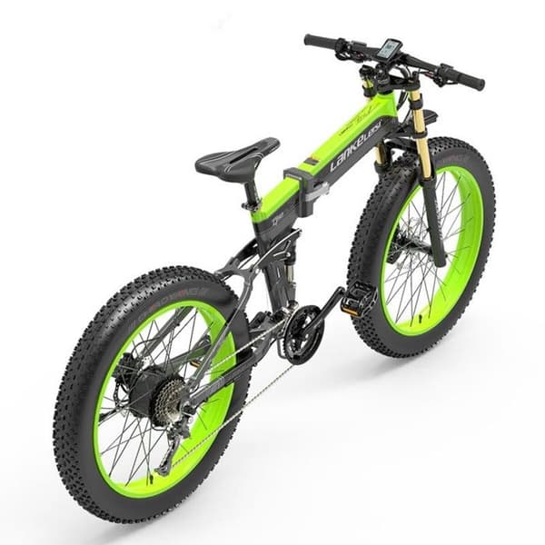 Landsvägs elcykel LANKELEISI XT750 PLUS, Fällbar, Grön