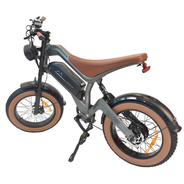 Elcykel DYU M20, terräng, batteri 48 V 18,2 Ah, brun