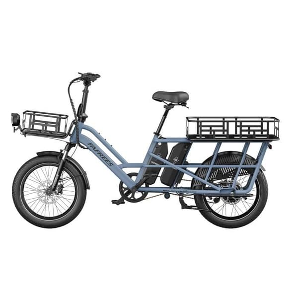 Fafrees FF20 CUV lastcykel med eldrift, dubbelbatteri, blå