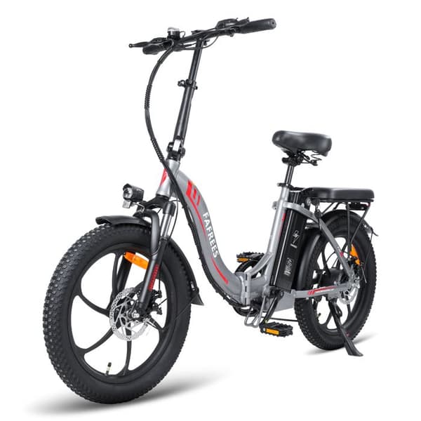 Fällbar elcykel FAFREES F20, avtagbart batteri 36 V 18 Ah, grå