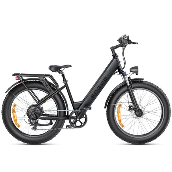 Elcykel ENGWE E26 ST, batteri 48 V 16 Ah, 7 växlar, Svart
