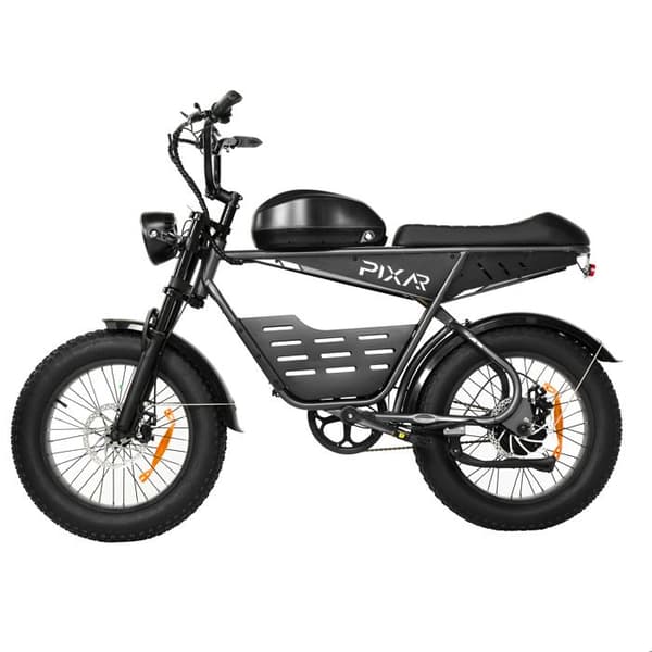 Elcykel PIXAR SuperV, motorcykelstil, Grå