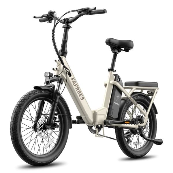 Fällbar Elcykel 20" FAFREES F20 Flex, 36V 25Ah, Moment Sensor, Lång Räckvidd, Beige