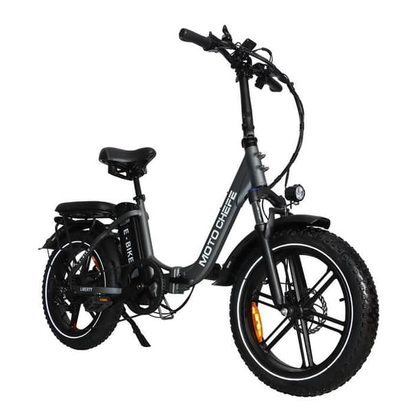 Stads Elcykel MOTO CHEFE DZ2030, Däck 20×4.0, 7 Växlar, Silver