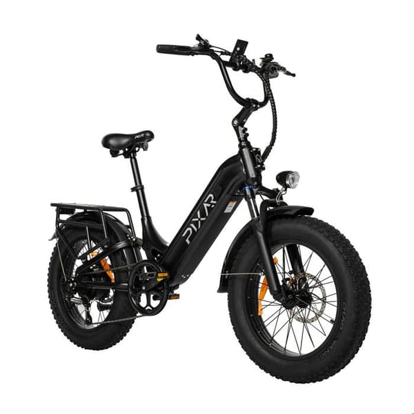 Elcykel för terräng med breda däck PIXAR Ride1, Svart