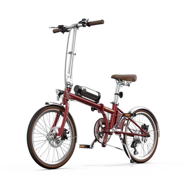 Fällbar Elcykel ONESPORT OT02 Pro, Moment Sensor, 25 km/h Stad, Röd