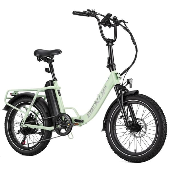 BEKUP S3 Fällbar Elcykel, Däck 20", Batteri 48V 15Ah, Grön