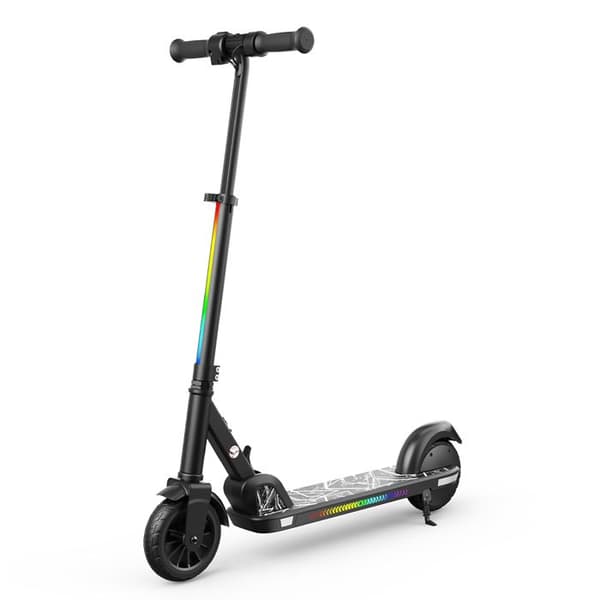 K4 Fällbar El-scooter för Barn med LED-belysning för 6–12 År, Svart
