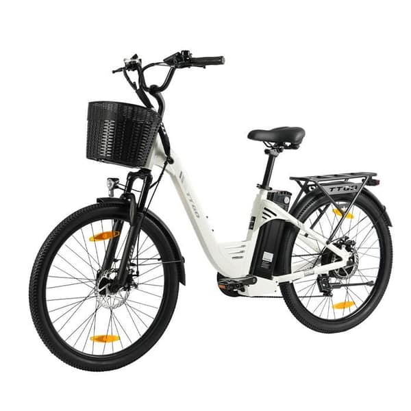 Elcykel TTGO C2 PRO 250W, Batteri 36V 18Ah, 26 tum VAE, Vit