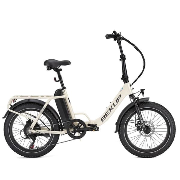 BEKUP S3 Fällbar Elcykel, Däck 20", Batteri 48V 15Ah, Beige