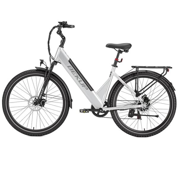 Stads Elcykel BEKUP V28, 28", 522Wh, Räckvidd 75km, Silver