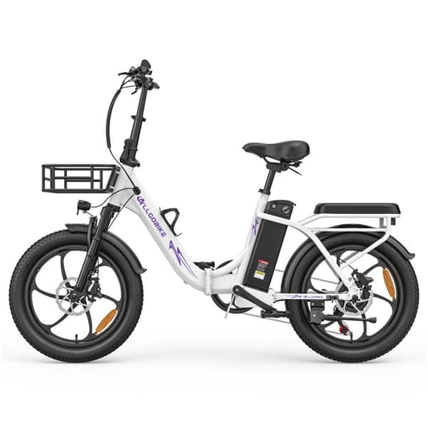 ALLGOBIKE AC20 Elektrisk Fällcykel 20", Batteri 48V 20Ah, 80 km, Vit