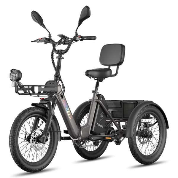 FAFREES F20 Mate II Elektrisk Trehjuling 25Ah, Fällbar, Lång Räckvidd, Svart
