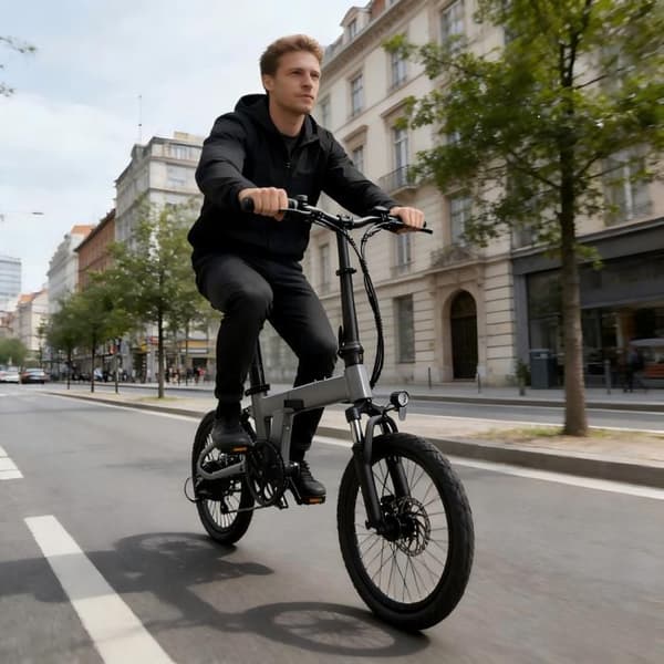 Fällbar Elcykel 20" YANGOR H19, 36V 10Ah, 7 Växlar, Grå