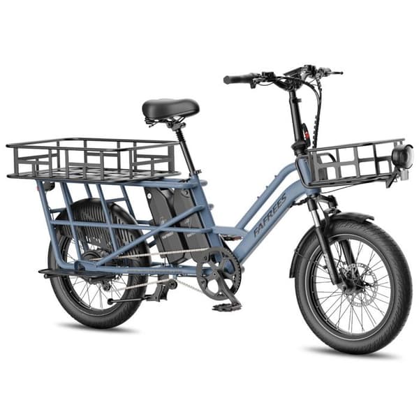 Fafrees FF20 CUV lastcykel med eldrift, dubbelbatteri, blå