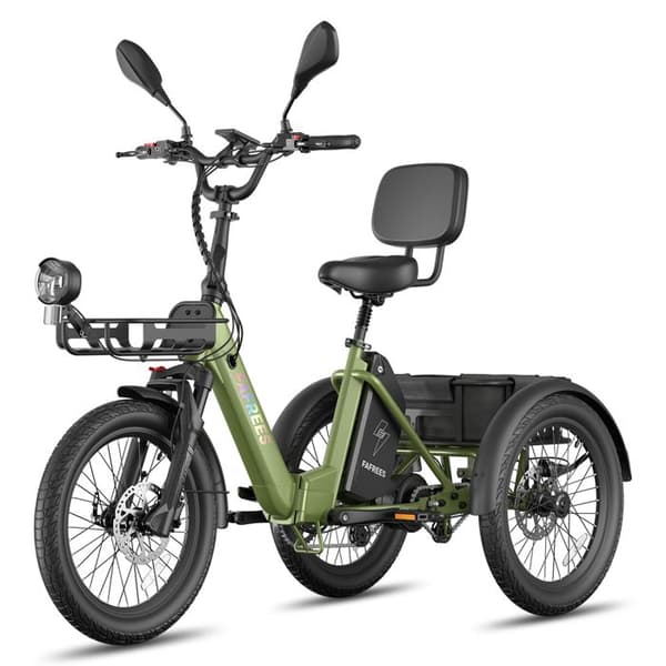 FAFREES F20 Mate II Elektrisk Trehjuling 25Ah, Fällbar, Lång Räckvidd, Grön