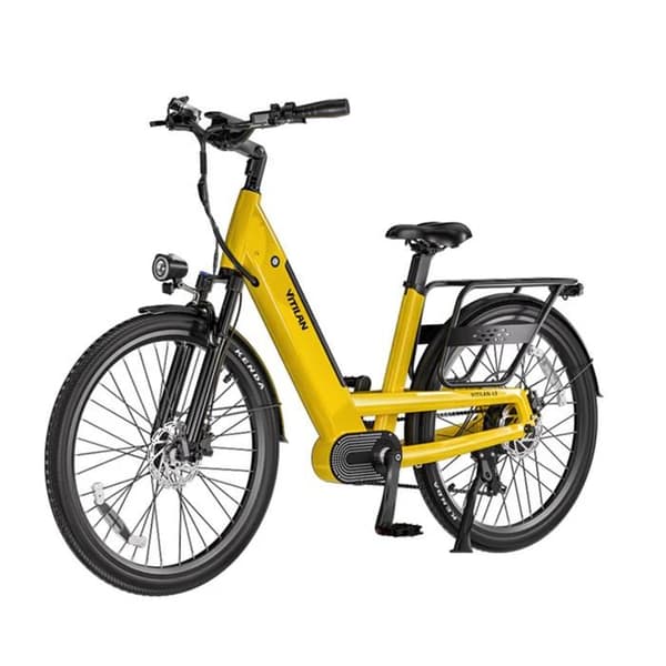 Stads elcykel VITILAN L5 - Moment sensor - Gul