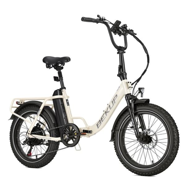 BEKUP S3 Fällbar Elcykel, Däck 20", Batteri 48V 15Ah, Beige