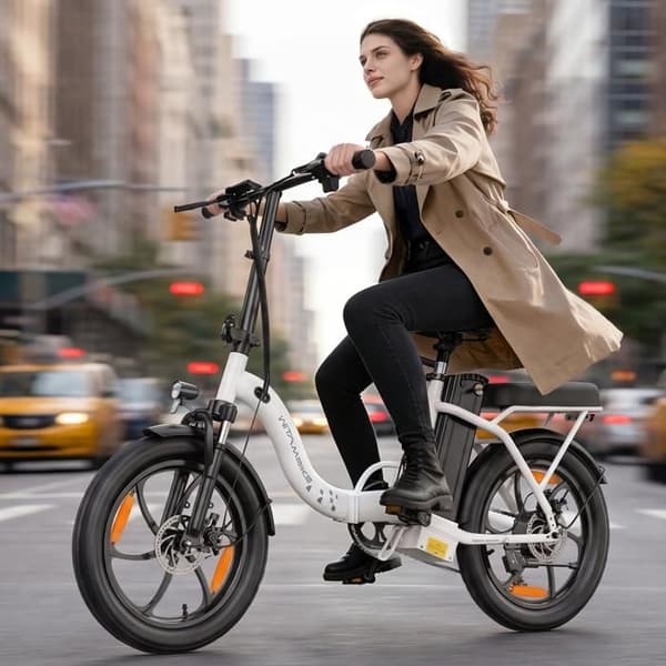 Fällbar Elcykel Witambike C16, 20" 48V 16Ah, Vit