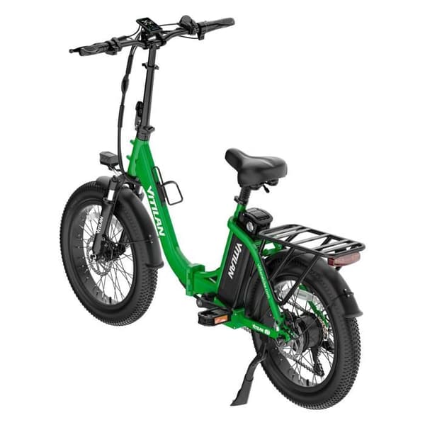 VITILAN U3 Fällbar Elcykel med Breda Däck, Grön