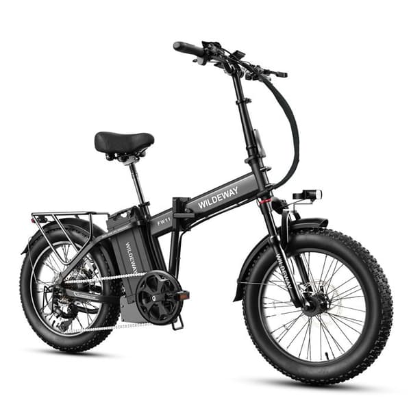 Fällbar Elcykel Wildeway FW11, 1680 Wh, Däck 20", Svart