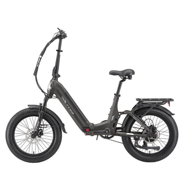Fällbar Elcykel TTGO F7, 250W 48V 15Ah, Fatdäck 20”, Grå