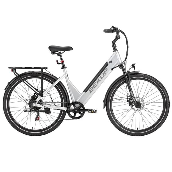 Stads Elcykel BEKUP V28, 28", 522Wh, Räckvidd 75km, Silver