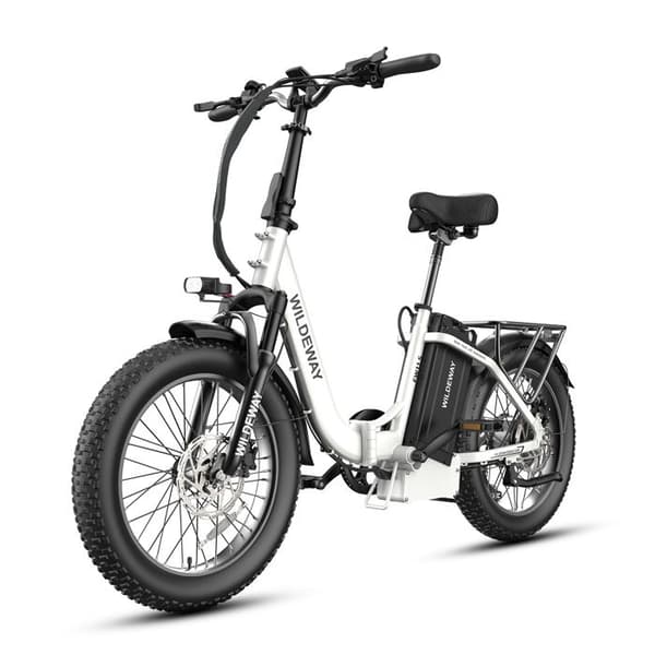 Vikbar Elcykel Öppen Ram Wildeway FW11S, 48V 35Ah, Däck 20", Vit