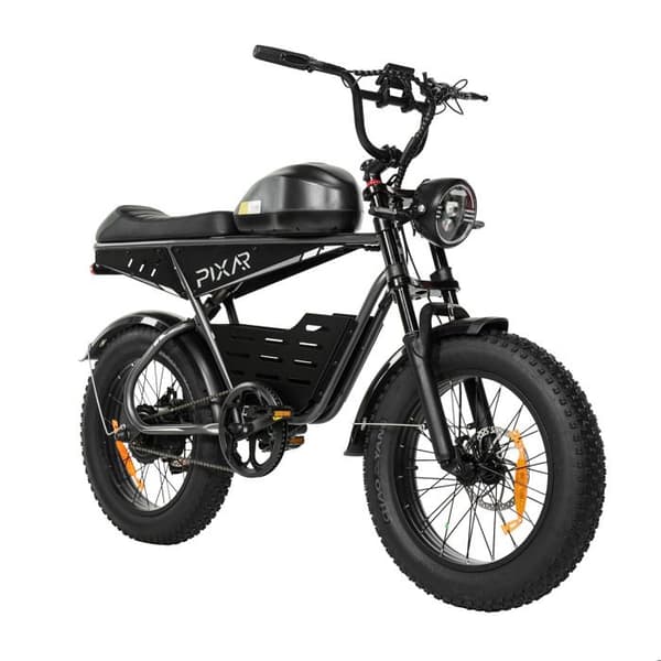 Elcykel PIXAR SuperV, motorcykelstil, Svart