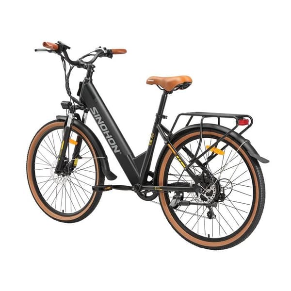 Stads Elcykel SINOHON EM300, 26", 7 Växlar, Brun
