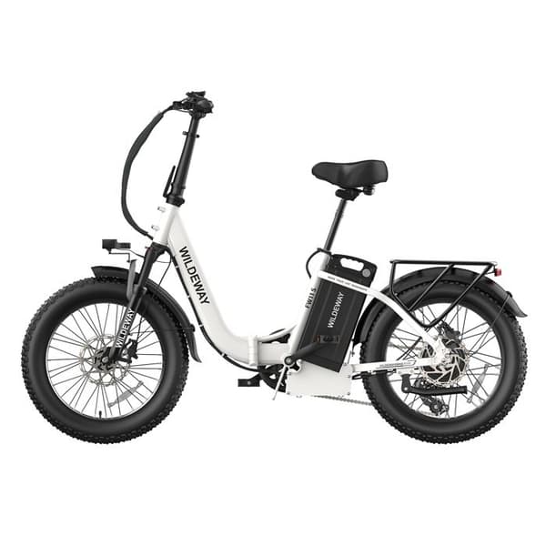 Vikbar Elcykel Öppen Ram Wildeway FW11S, 48V 35Ah, Däck 20", Vit