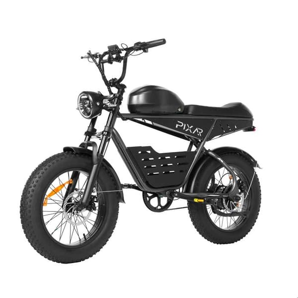 Elcykel PIXAR SuperV, motorcykelstil, Svart