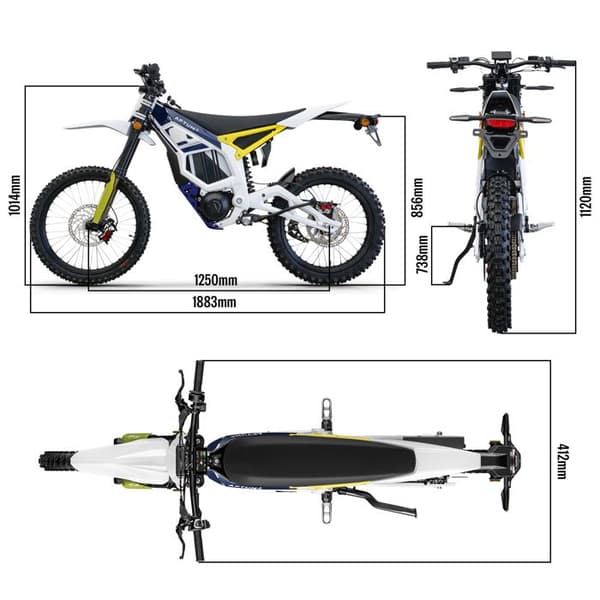 Aptum Elmotorcykel Godkänd EEC L3e-A1, Batteri 72V, Vit
